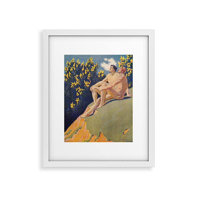 "I will sing the song of companionship" (Margaret C. Cook, Leaves of Grass, 1913) Framed Art Print