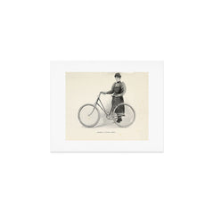 "Leading a Bicycle About" from "Bicycling for Ladies" by Maria E. Ward, 1896 Art Print