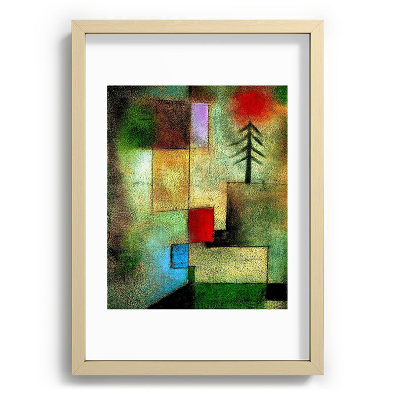 "Little Painting of Fir-Trees" by Paul Klee (1922) Framed Art Print