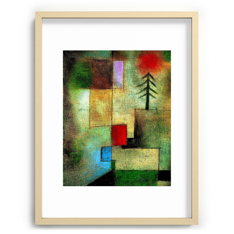 "Little Painting of Fir-Trees" by Paul Klee (1922) Framed Art Print