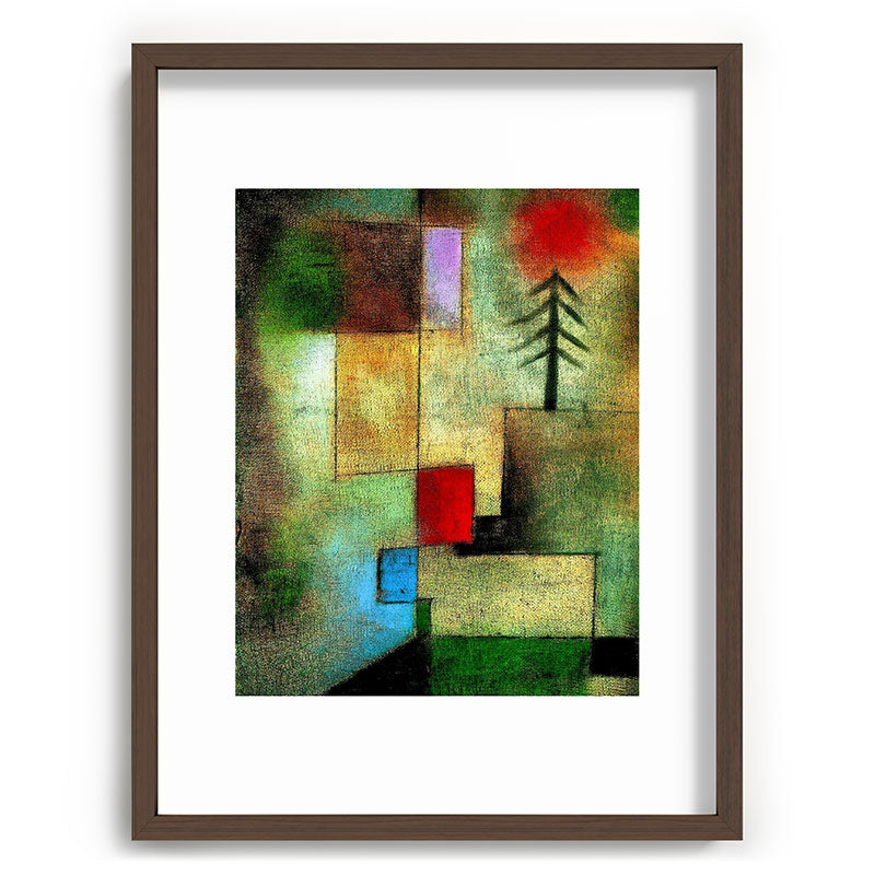 "Little Painting of Fir-Trees" by Paul Klee (1922) Framed Art Print