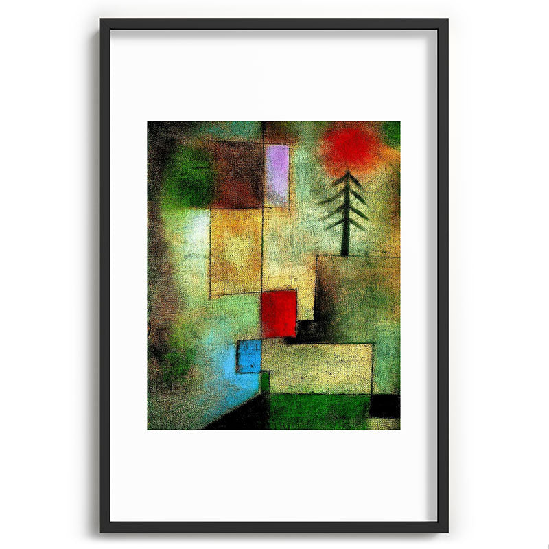 "Little Painting of Fir-Trees" by Paul Klee (1922) Framed Art Print
