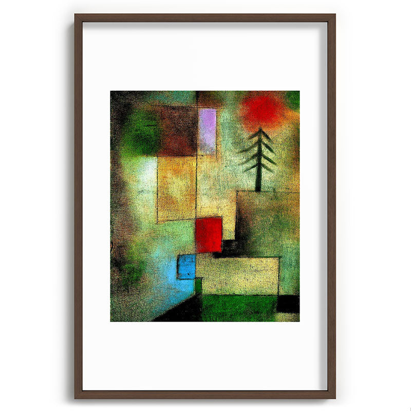 "Little Painting of Fir-Trees" by Paul Klee (1922) Framed Art Print