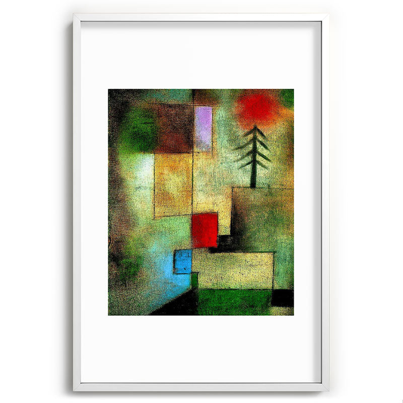 "Little Painting of Fir-Trees" by Paul Klee (1922) Framed Art Print