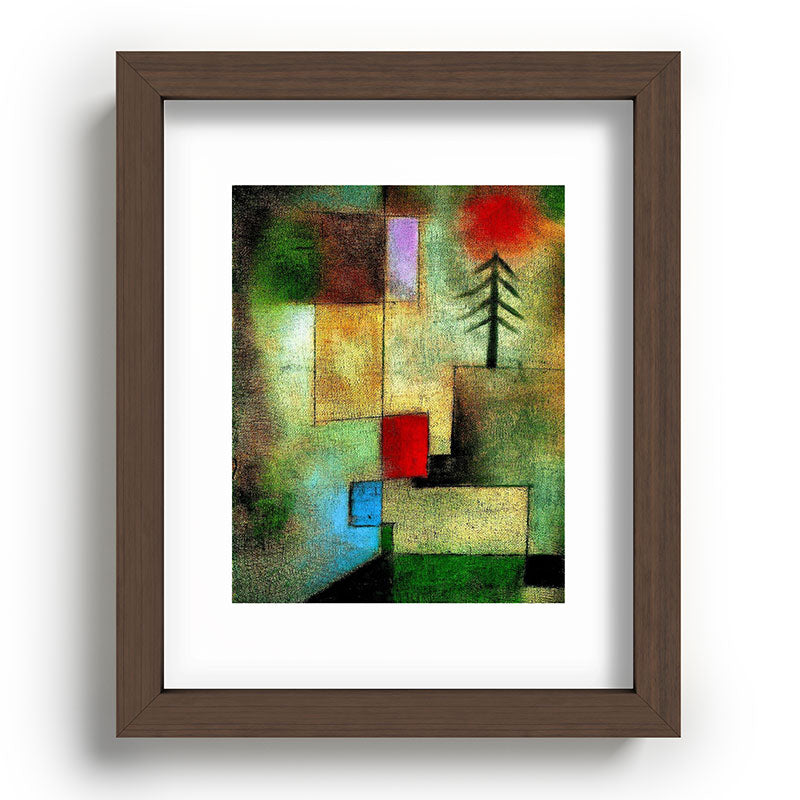 "Little Painting of Fir-Trees" by Paul Klee (1922) Framed Art Print