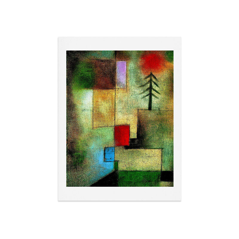 "Little Painting of Fir-Trees" by Paul Klee (1922) Art Print