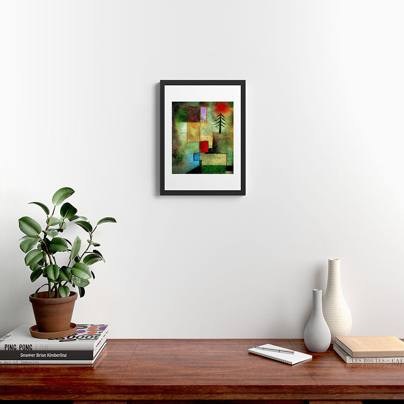 "Little Painting of Fir-Trees" by Paul Klee (1922) Framed Art Print