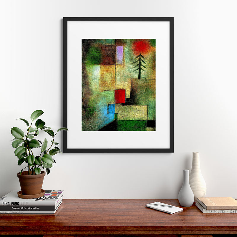 "Little Painting of Fir-Trees" by Paul Klee (1922) Framed Art Print