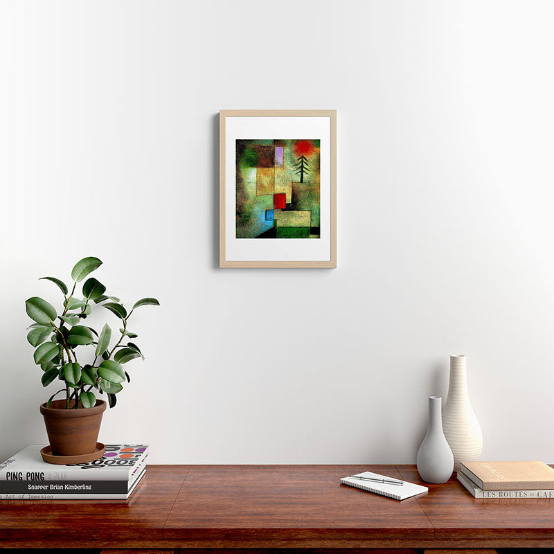 "Little Painting of Fir-Trees" by Paul Klee (1922) Framed Art Print