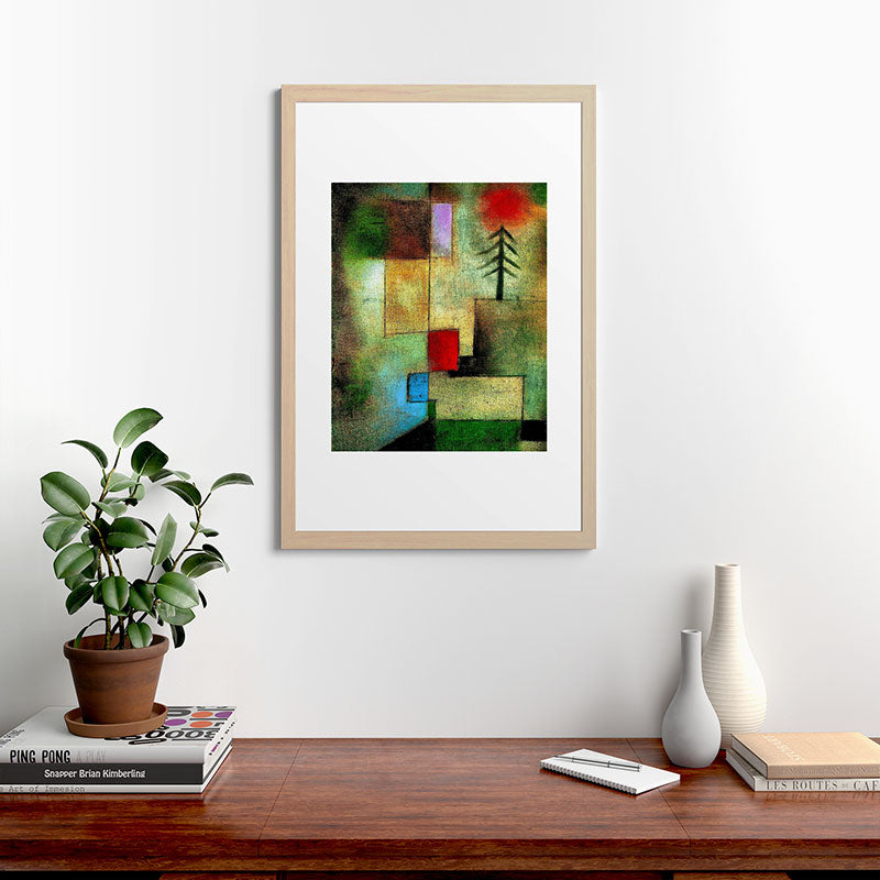 "Little Painting of Fir-Trees" by Paul Klee (1922) Framed Art Print