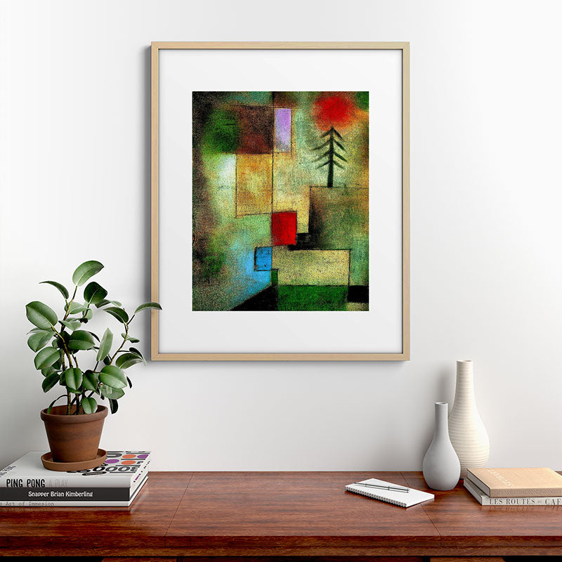 "Little Painting of Fir-Trees" by Paul Klee (1922) Framed Art Print