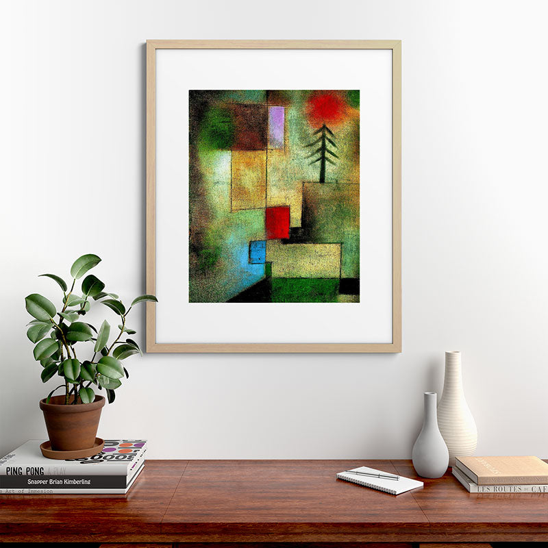 "Little Painting of Fir-Trees" by Paul Klee (1922) Framed Art Print