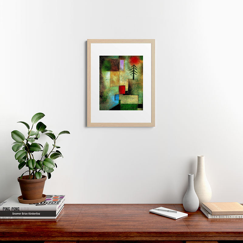 "Little Painting of Fir-Trees" by Paul Klee (1922) Framed Art Print
