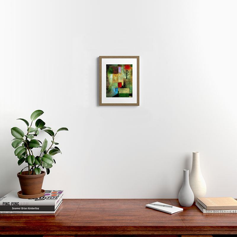"Little Painting of Fir-Trees" by Paul Klee (1922) Framed Art Print