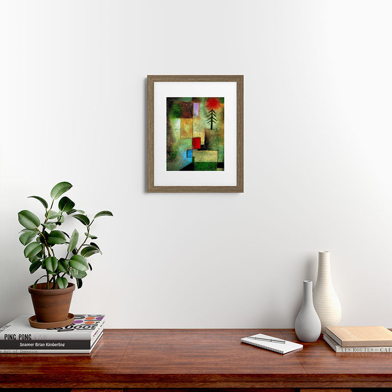 "Little Painting of Fir-Trees" by Paul Klee (1922) Framed Art Print