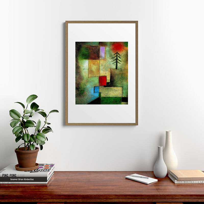 "Little Painting of Fir-Trees" by Paul Klee (1922) Framed Art Print