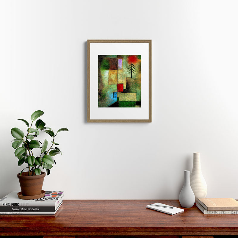 "Little Painting of Fir-Trees" by Paul Klee (1922) Framed Art Print