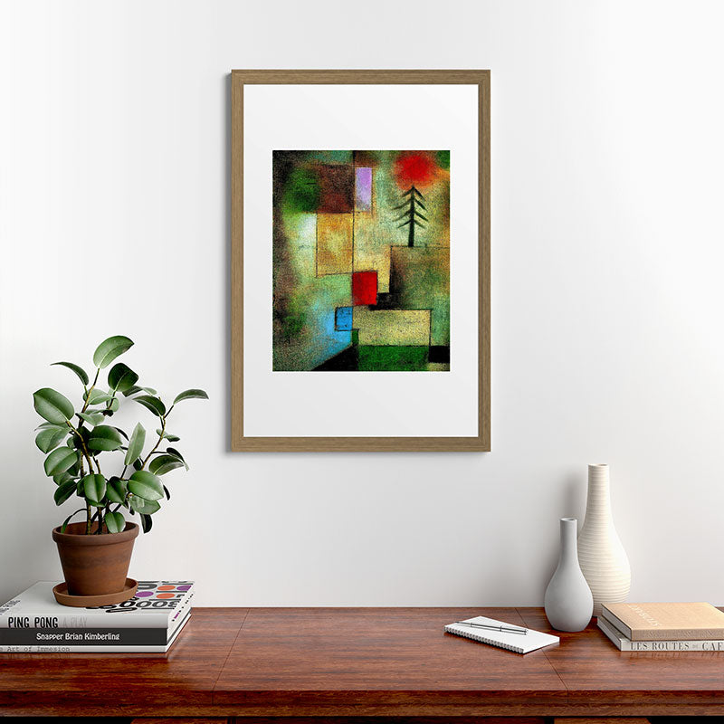 "Little Painting of Fir-Trees" by Paul Klee (1922) Framed Art Print