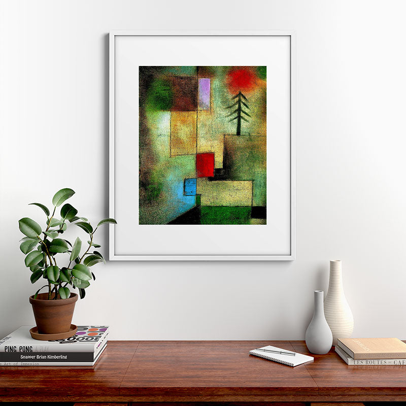 "Little Painting of Fir-Trees" by Paul Klee (1922) Framed Art Print