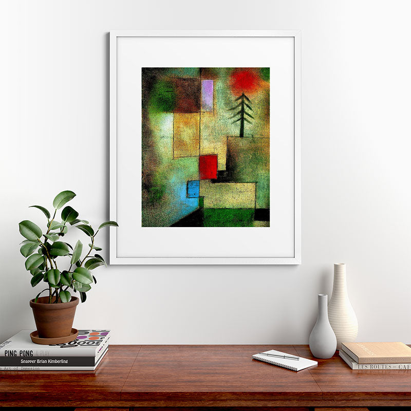 "Little Painting of Fir-Trees" by Paul Klee (1922) Framed Art Print