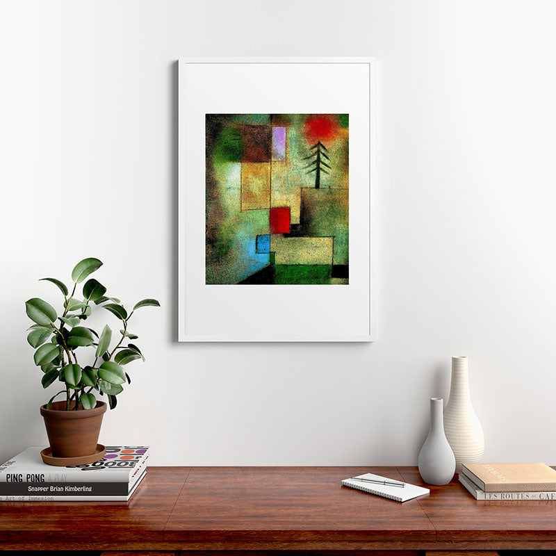 "Little Painting of Fir-Trees" by Paul Klee (1922) Framed Art Print