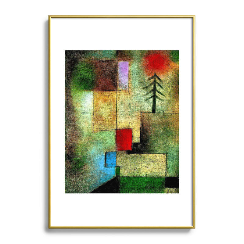 "Little Painting of Fir-Trees" by Paul Klee (1922) Framed Art Print