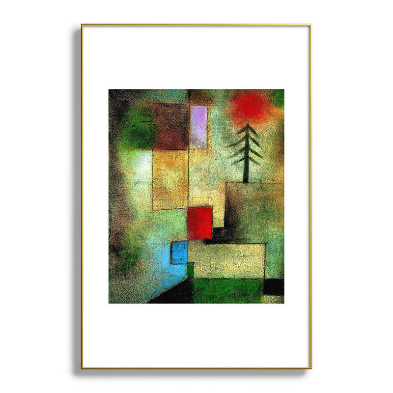 "Little Painting of Fir-Trees" by Paul Klee (1922) Framed Art Print