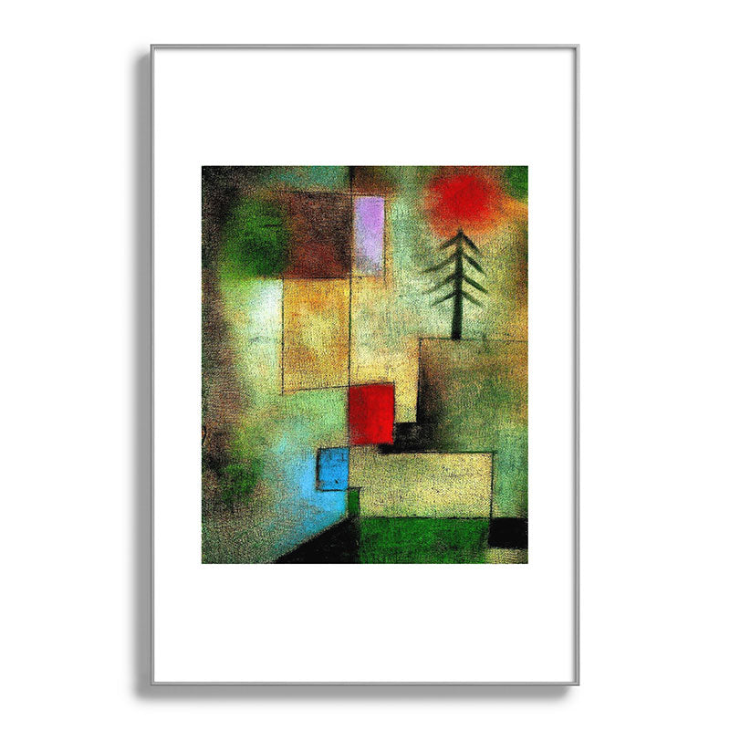 "Little Painting of Fir-Trees" by Paul Klee (1922) Framed Art Print