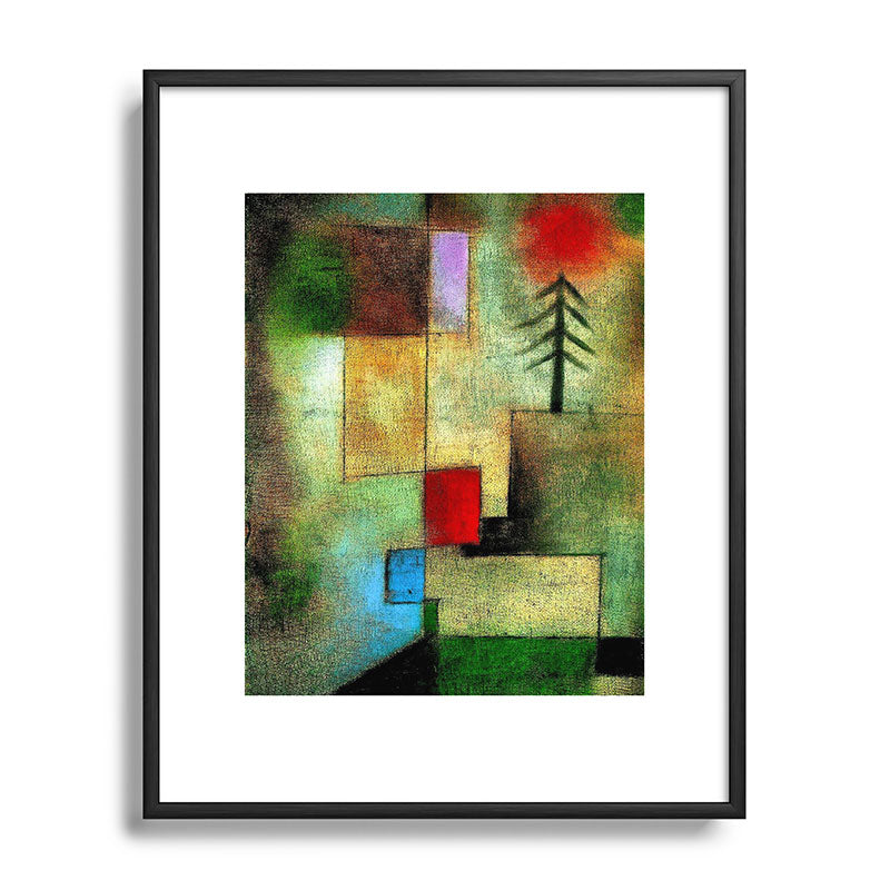 "Little Painting of Fir-Trees" by Paul Klee (1922) Framed Art Print