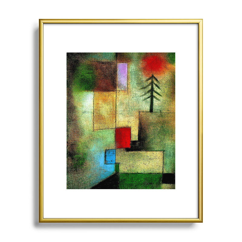 "Little Painting of Fir-Trees" by Paul Klee (1922) Framed Art Print