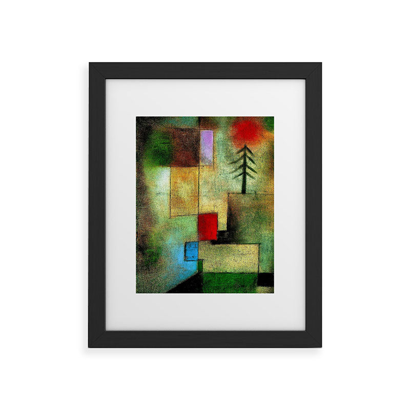 "Little Painting of Fir-Trees" by Paul Klee (1922) Framed Art Print