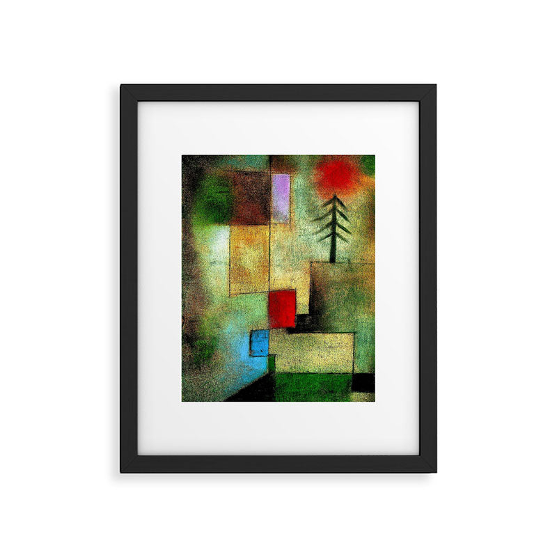 "Little Painting of Fir-Trees" by Paul Klee (1922) Framed Art Print