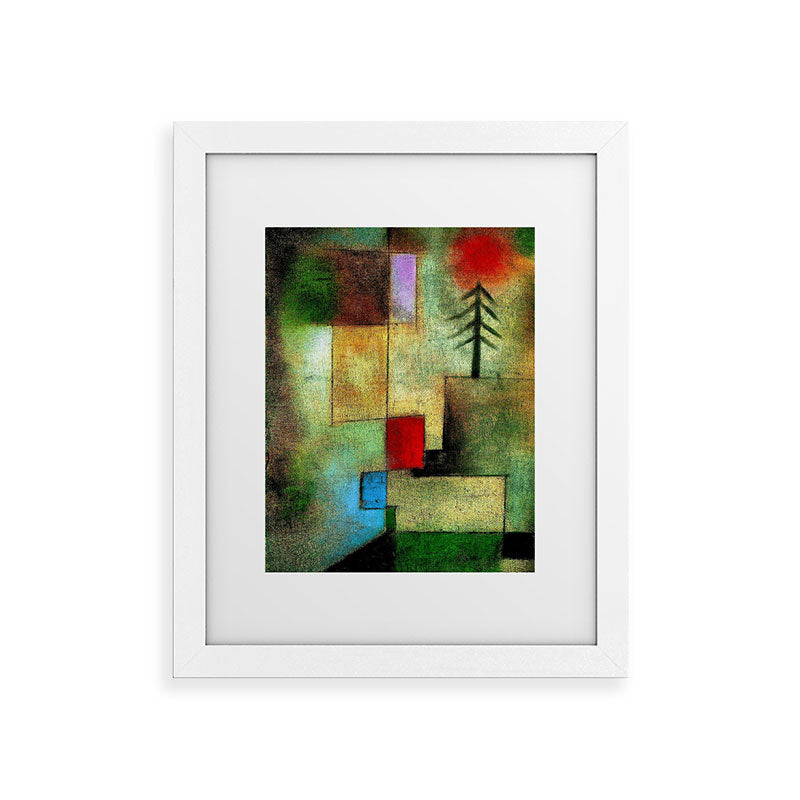 "Little Painting of Fir-Trees" by Paul Klee (1922) Framed Art Print