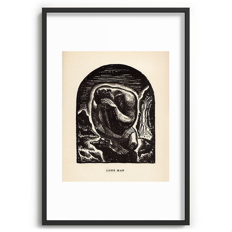 "Lone Man" by Rockwell Kent (1919) Framed Art Print