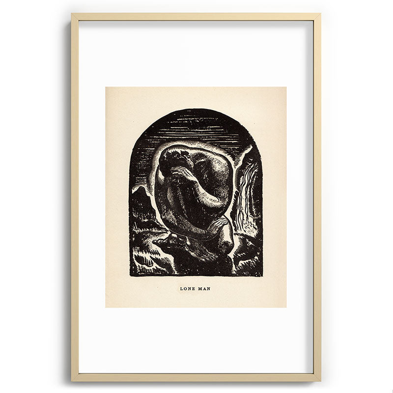 "Lone Man" by Rockwell Kent (1919) Framed Art Print