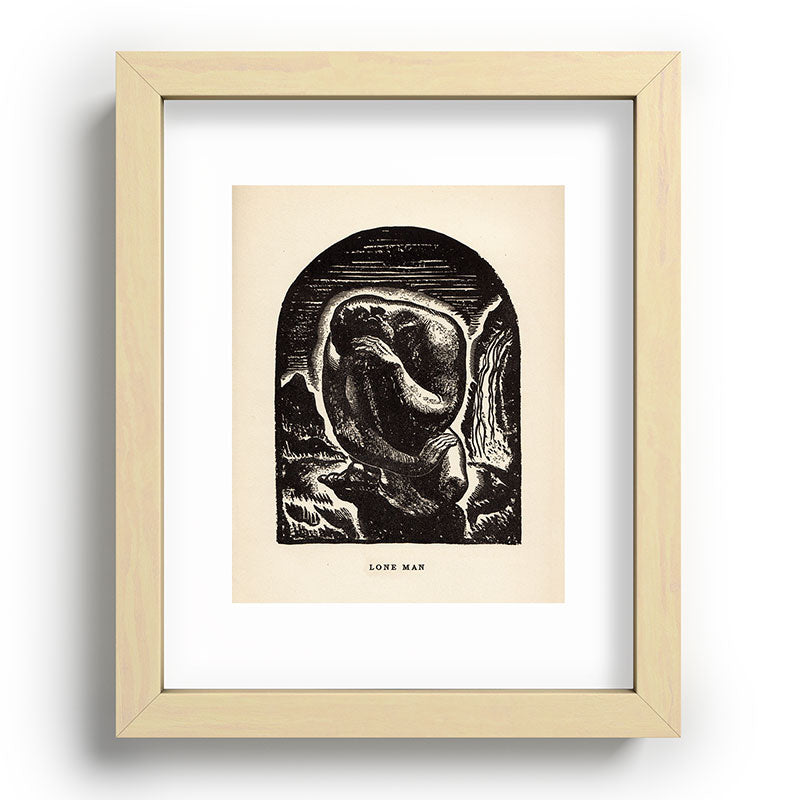 "Lone Man" by Rockwell Kent (1919) Framed Art Print