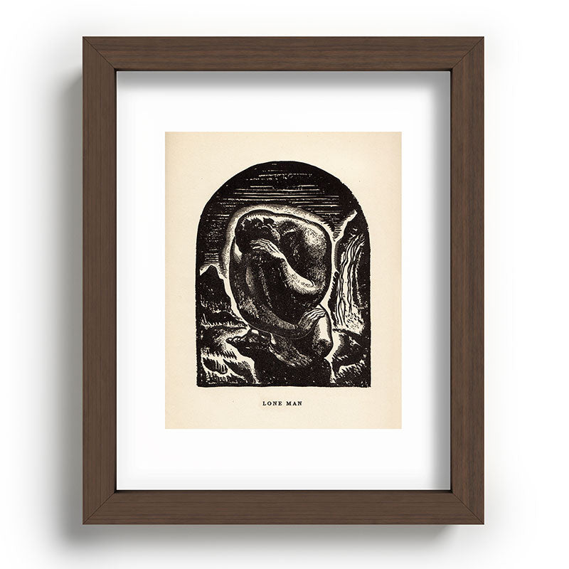 "Lone Man" by Rockwell Kent (1919) Framed Art Print