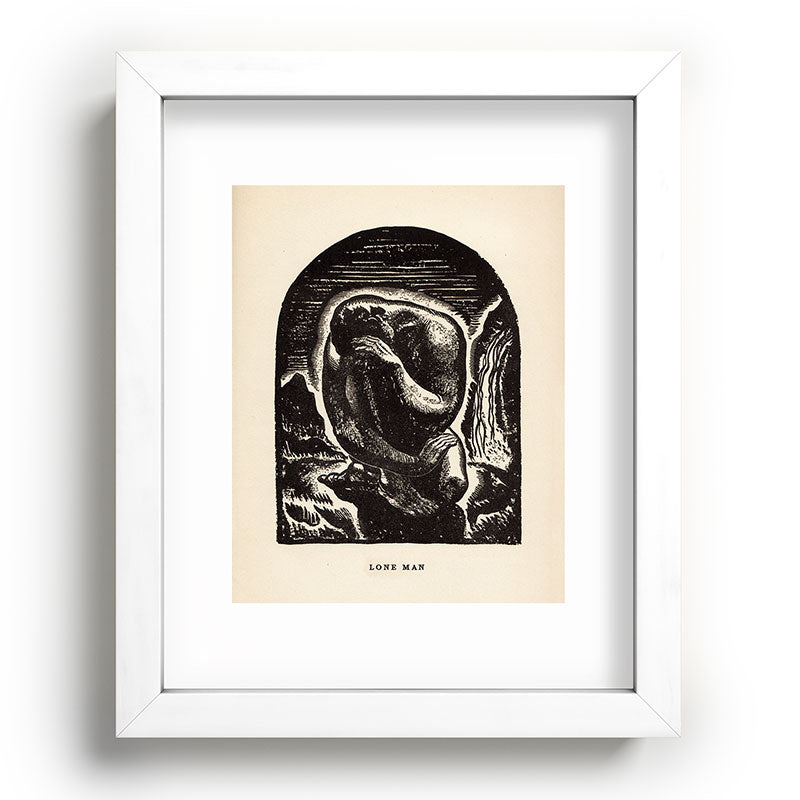 "Lone Man" by Rockwell Kent (1919) Framed Art Print