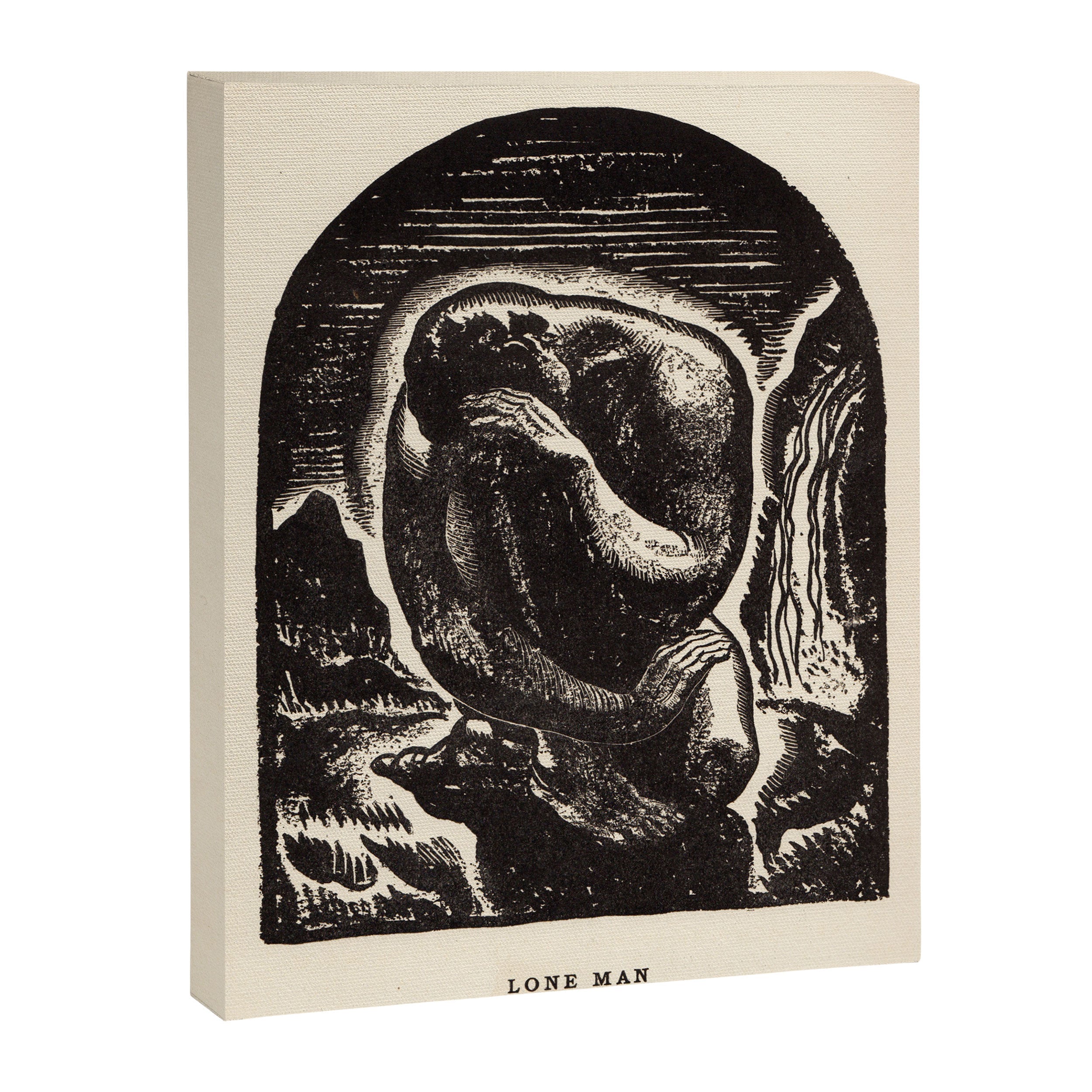 "Lone Man" by Rockwell Kent (1919) Canvas Print