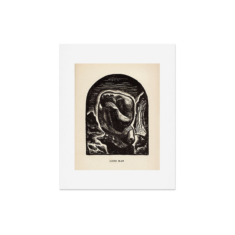 "Lone Man" by Rockwell Kent (1919) Art Print