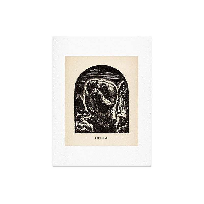 "Lone Man" by Rockwell Kent (1919) Art Print