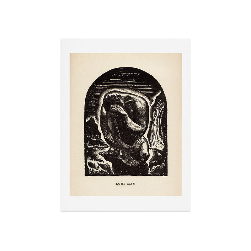 "Lone Man" by Rockwell Kent (1919) Art Print
