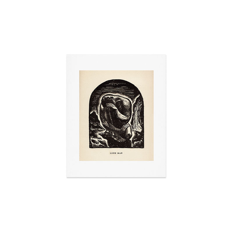 "Lone Man" by Rockwell Kent (1919) Art Print