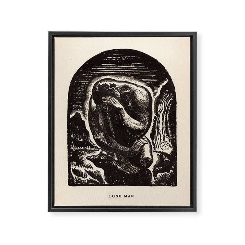 "Lone Man" by Rockwell Kent (1919) Framed Canvas Print