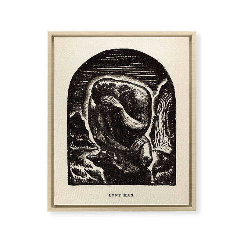 "Lone Man" by Rockwell Kent (1919) Framed Canvas Print