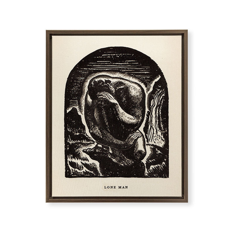 "Lone Man" by Rockwell Kent (1919) Framed Canvas Print
