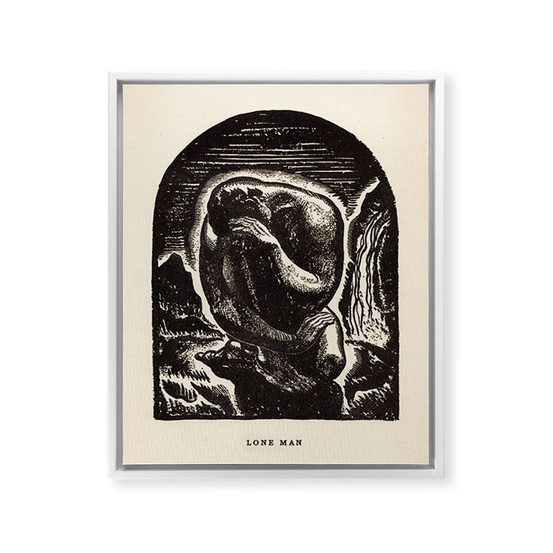 "Lone Man" by Rockwell Kent (1919) Framed Canvas Print
