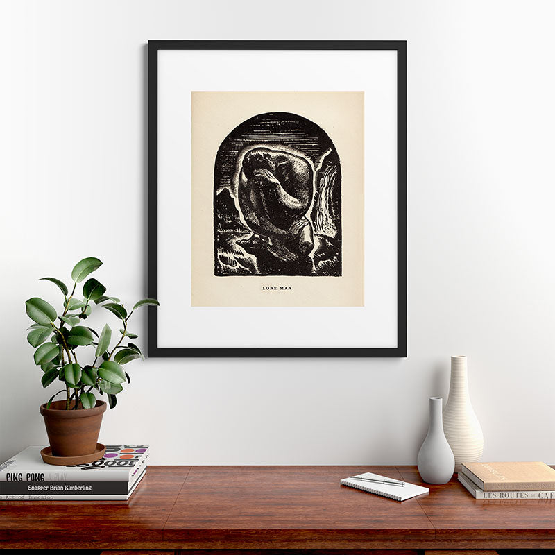 "Lone Man" by Rockwell Kent (1919) Framed Art Print