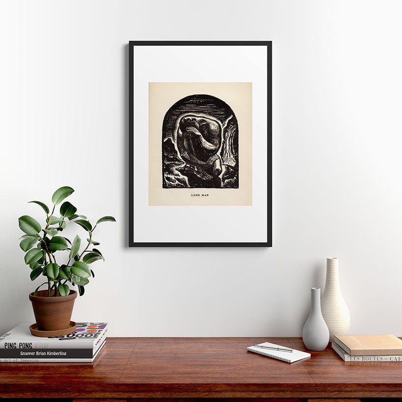 "Lone Man" by Rockwell Kent (1919) Framed Art Print