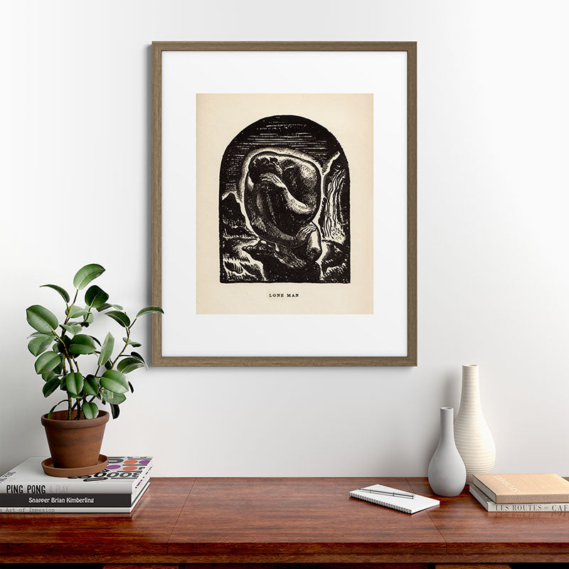 "Lone Man" by Rockwell Kent (1919) Framed Art Print